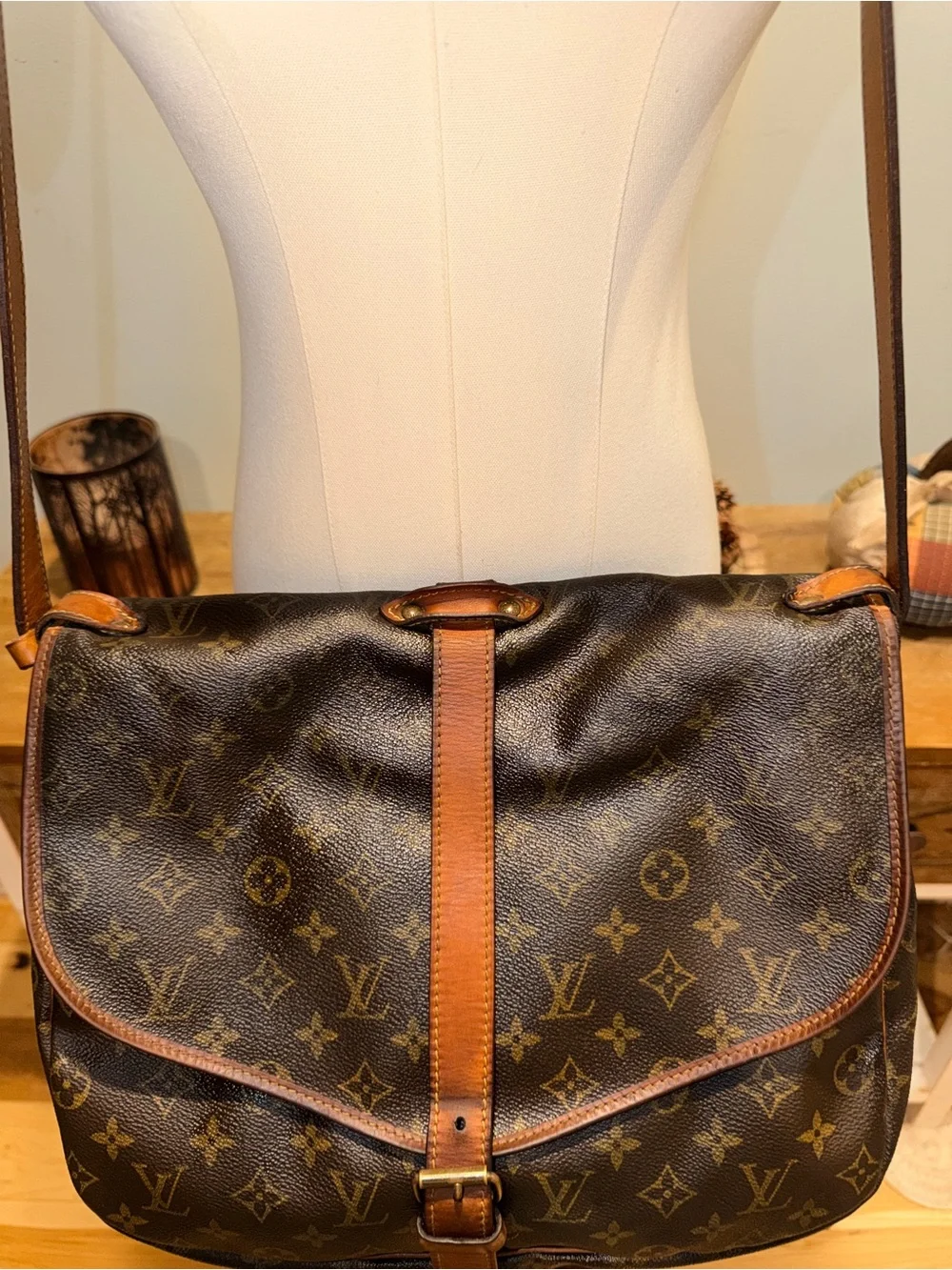 Louis Vuitton Monogram Saumur 35 Vintage